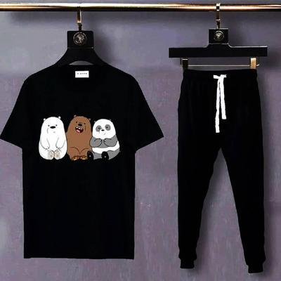 Men's Printed Jersey Track Suit - 2 Pcs